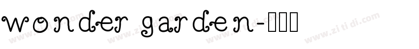 wonder garden字体转换